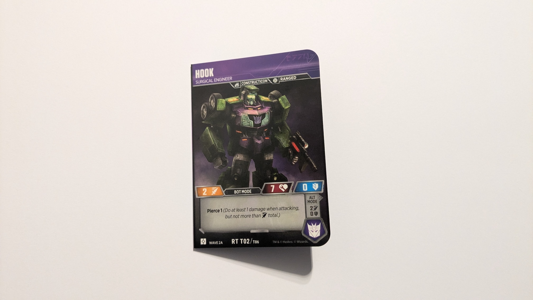 Transformers TCG foldable card robot side